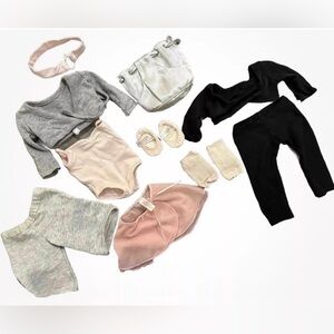 American Girl 2 in 1 Ballerina Doll Outfit Ballet Leotard Skirt Leg Warmers